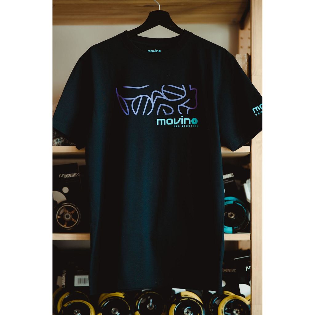 T-SHIRT - TURCHESE/VIOLA